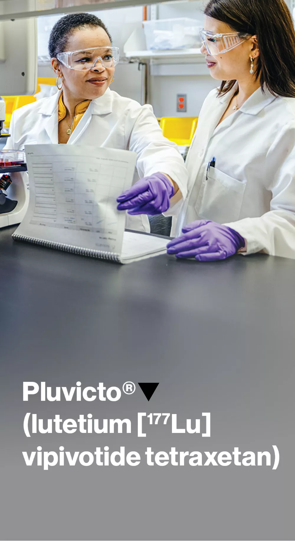 Hero banner. Pluvicto®▼ (lutetium [177Lu] vipivotide tetraxetan).