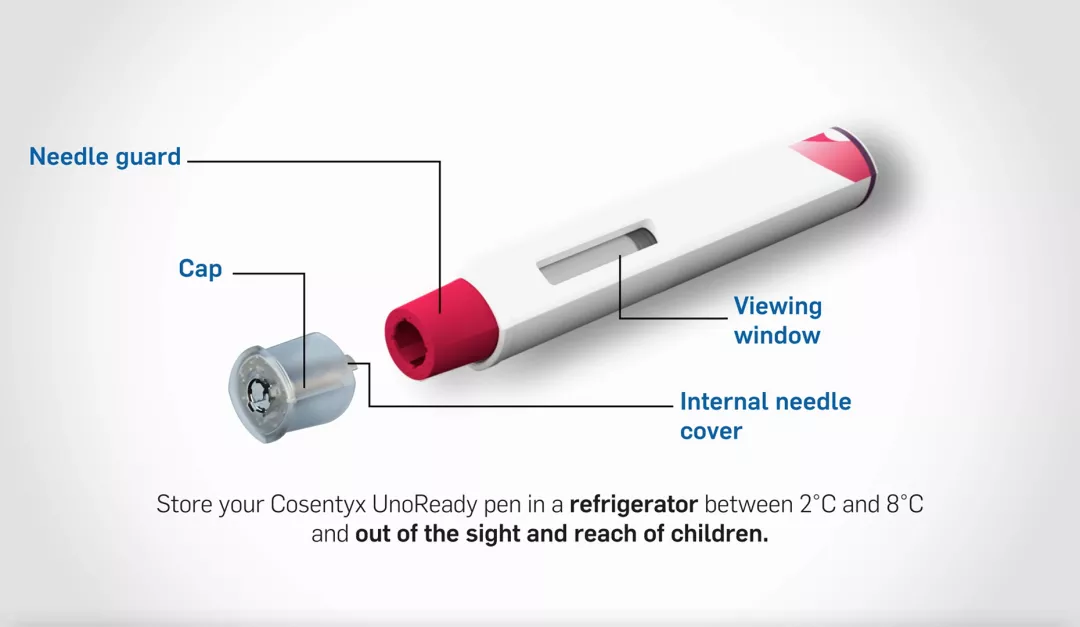Preview image. UnoReady® 300 mg pen injection video.