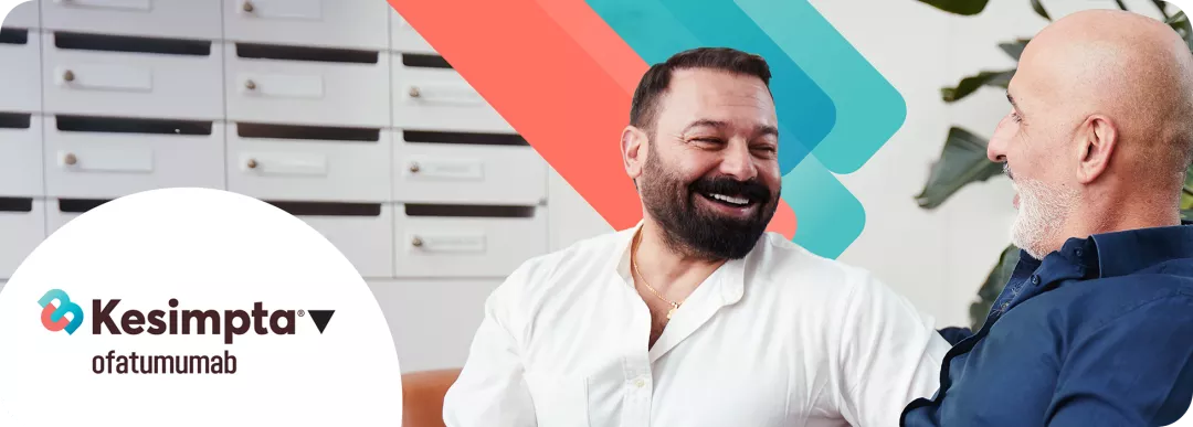 Hero Banner. KESIMPTA®▼ (ofatumumab) logo.