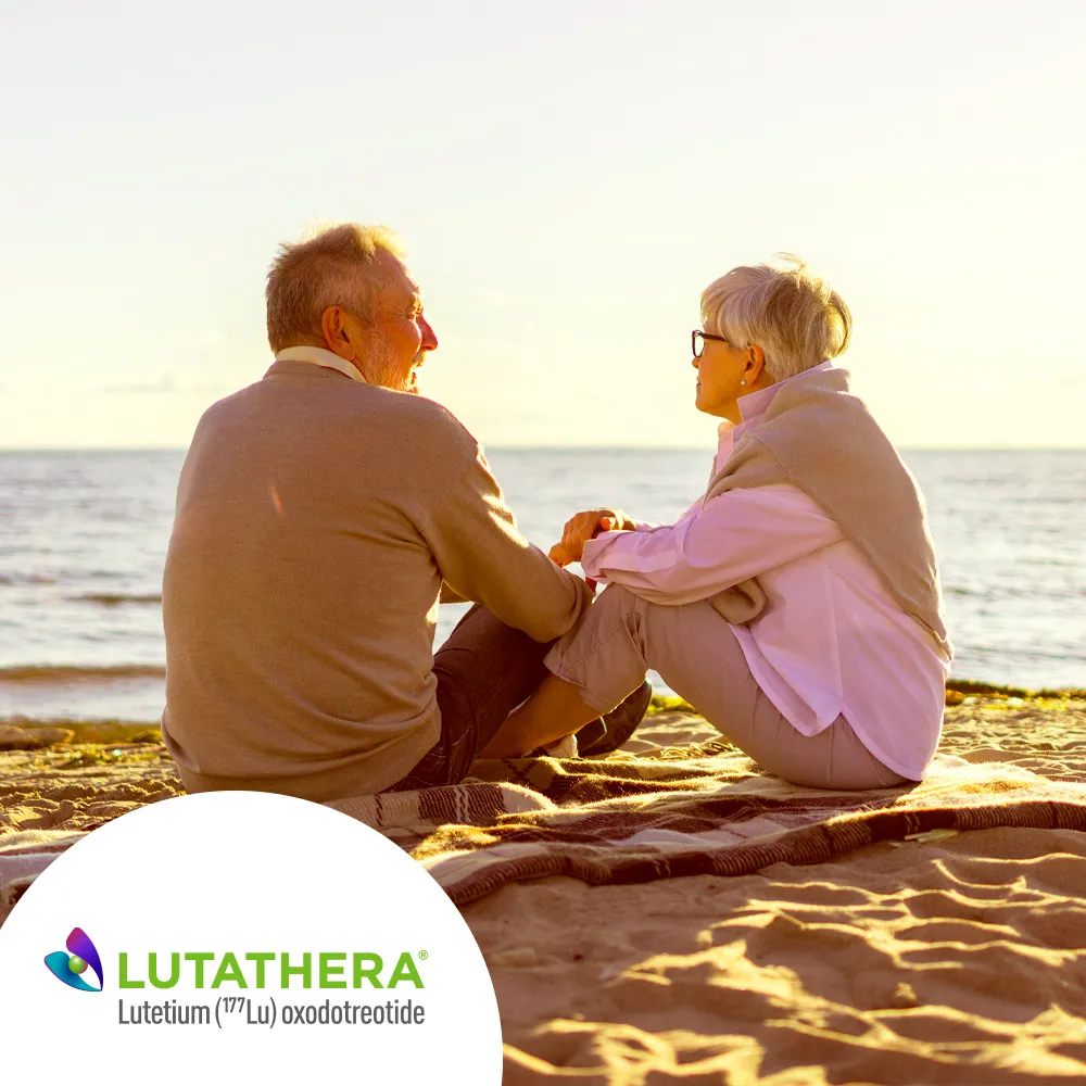 Hero banner. LUTATHERA® (lutetium [177Lu] oxodotreotide) logo.