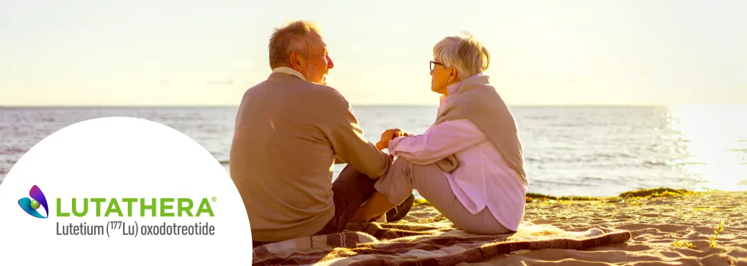 Hero banner. LUTATHERA® (lutetium [177Lu] oxodotreotide) logo.