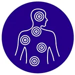 Icon to represent cancer-related symptoms.