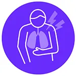 Icon to represent dyspnoea.