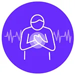 Icon to represent palpitations.