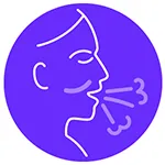 Icon to represent wheezing.