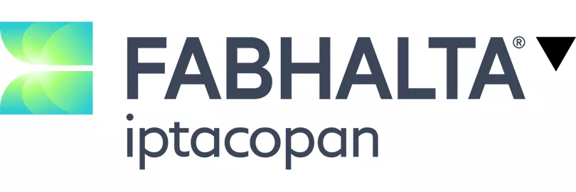 Brand logo FABHALTA®▼ (iptacopan).
