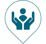 Icon of a person in a pair of hands.