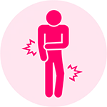 Icon to represent severe joint pain.