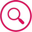 Icon of a magnifying glass.
