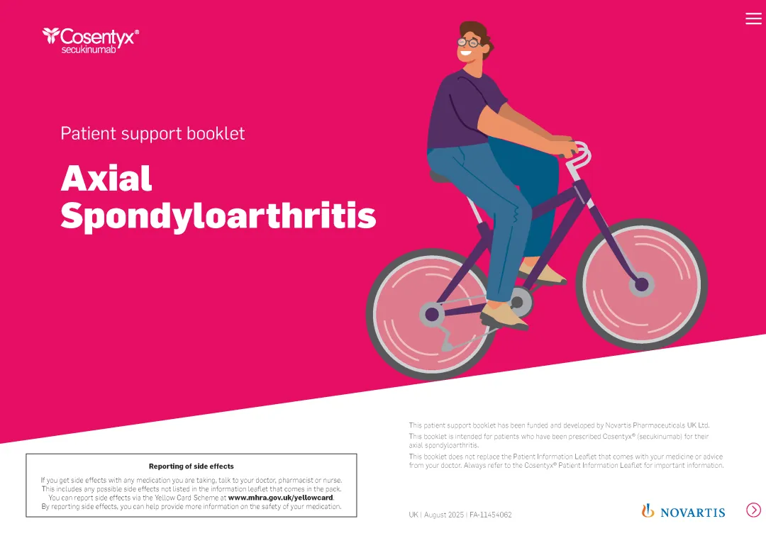 Preview image. Ankylosing Spondylitis patient pack.