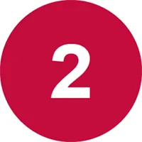 The number 2 in a red circle.