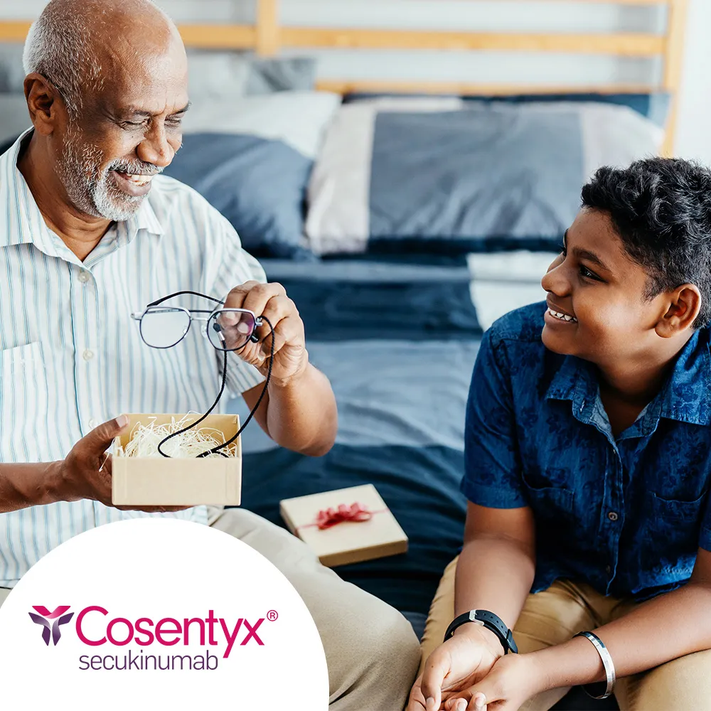 Top banner. Cosentyx® (secukinumab) logo.