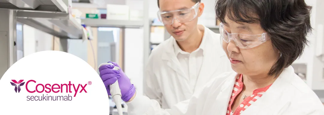 Hero banner. Cosentyx® (secukinumab) logo.