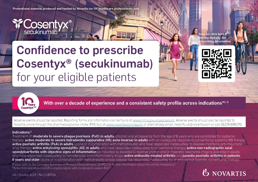 Preview image. Confidence to prescribe Cosentyx.