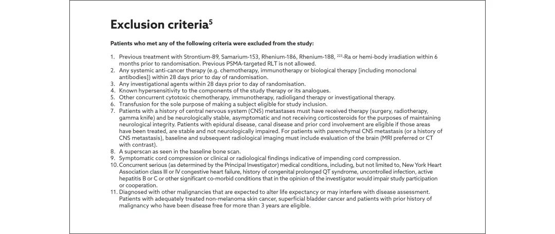 Slider featuring the Vision trial study design graphic.