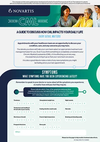 Preview image. HCP quality of life tracker.